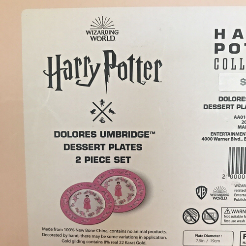 Wizarding World of Harry Potter Dolores Umbridge Dessertteller 2 Stück Set Neu - Bild 10 von 11