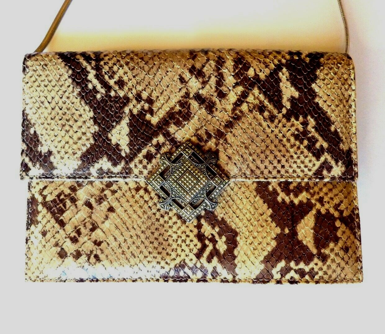 Judith Jack Evening Handbag Python Snakeskin Marc… - image 1