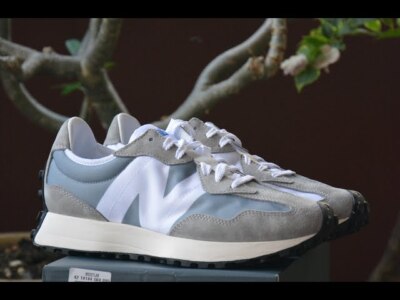 New Balance 327 Grey/White MS327LAB N Logo Men's Running Shoes | eBay