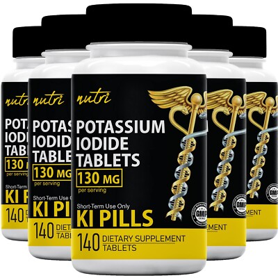 Potassium  Iodide Radiation Tablets 130 mg (5 Pack) - (700 Tablets) EXP 2033