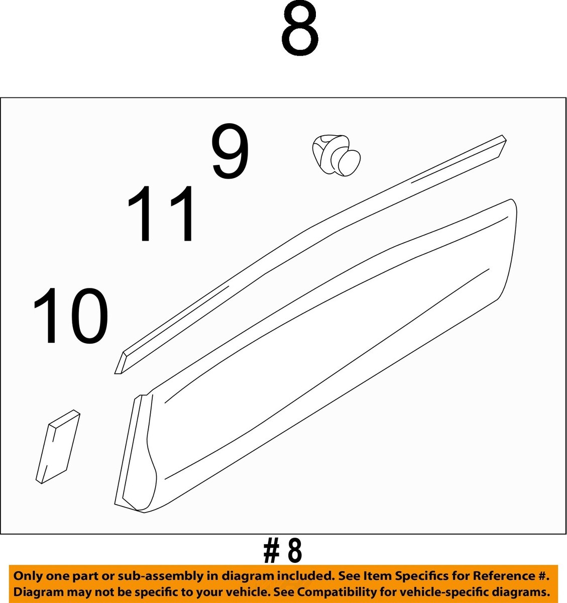MAZDA OEM 13-16 CX-5 Rear Door Body Side-Lower Molding Trim Right