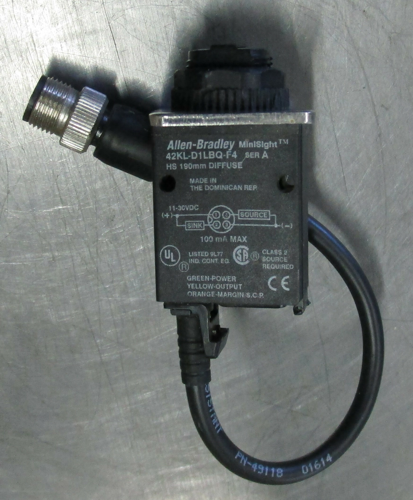 ALLEN BRADLEY HIGH SPEED DIFFUSE MINISIGHT SENSOR 42KL-DILBQ-F4 SERIES ...
