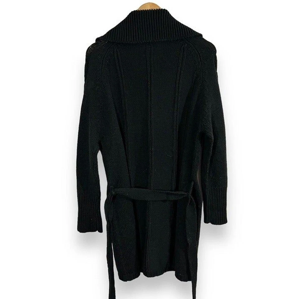 Cárdigan plumero vintage Y2k descolorido gloria tejido con cable suéter para mujer grande Foto 3 de 4