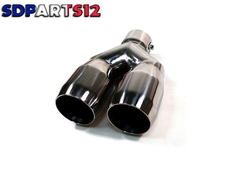 Embout D'Échappement Double 2X 100Mm Rond En Acier Inoxydable