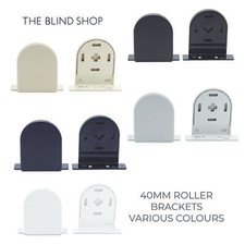 Louvolite Roller Blind Fixing Brackets (Pair) for 40mm Mech - Various Colours