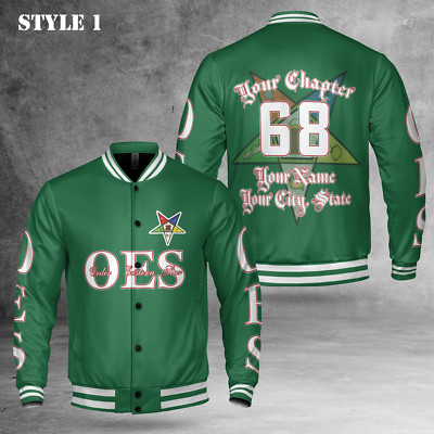 Order of the Eastern Star Custom Chapter And Spring 3D Baseball Jacket S-5XL