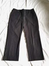 Womens Pants-ADRIANNA PAPELL-black cotton stretch cropped-6