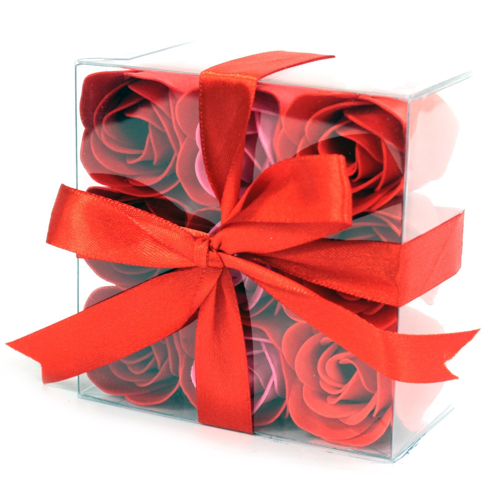 Luxury Red Soap Flowers 9 In A Gift Box Roses Soaps Bath Set Wedding Scented