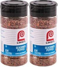 (2 Pack) Lawry's Colorful Coarse Ground Blend Seasoned Pepper 2.25 oz /each