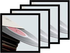 Vinyl Record Frame, 12.5 X 12.5 In, Black, 4 Pack