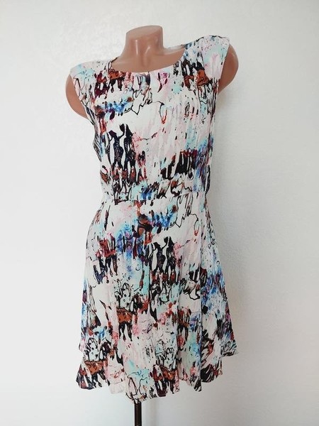 Women French Connection Dress White Viscose 38 / M