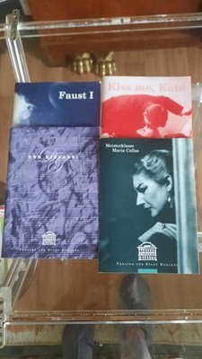 4 Theaterhefte, FAUST I, KISS me, KATE, MEISTERKLASSE M. Callas, DON GIOVANNI