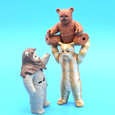 Vintage Star Wars Kenner Ewok Figure Lot Paploo Chief Chirpa Logray 1983 1984