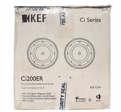 KEF CI200ER 8'' Passive 2-Way In-Ceiling Speakers SP3910A0A1 - Pair