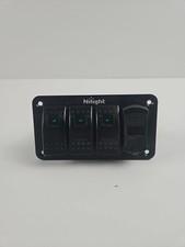 Nilight 3 Gang Rocker Switch Panel Toggle Dash 5 Pin Onoff For Car Boat 12v-24v