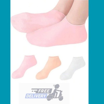 2 Pair Foot Care Socks Spa Silicone Moisturizing Gel Anti Cracking Protector US