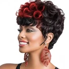 Short Pixie Wigs for Black Women Short Black Curly pixie Wigs Synthetic Hair Wig