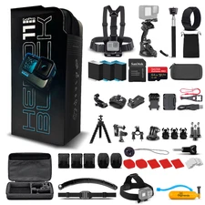 GoPro HERO11 - Action Camera + 64GB Card, 50 Piece Accessory Kit and 2 Batteries