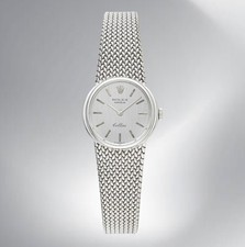 Orologio Rolex Geneve Cellini Da Donna Vintage Unico In Oro Bianco 18K 50,7 GM