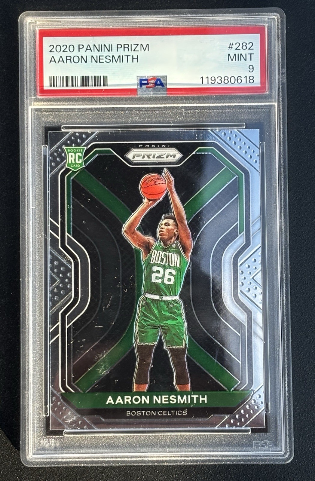 2020-21 Panini Prizm Aaron Nesmith #282 RC PSA 9 Celtics, Indiana Pacers