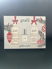Philosophy Pure Grace Gift Box Eau De Toilette Spray Lotion Gel New In Box JC