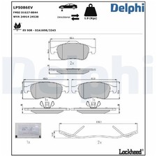 Delphi Bremsbelagsatz Bremsklötze vorne 410A100QAA 410609896R 22406485
