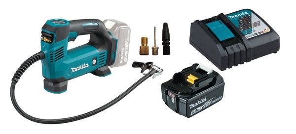 Makita 18V Akku Kompressor DMP180Z / 8,3Bar, Inkl. 1 Akku BL1850B 5,0Ah + Lader-image