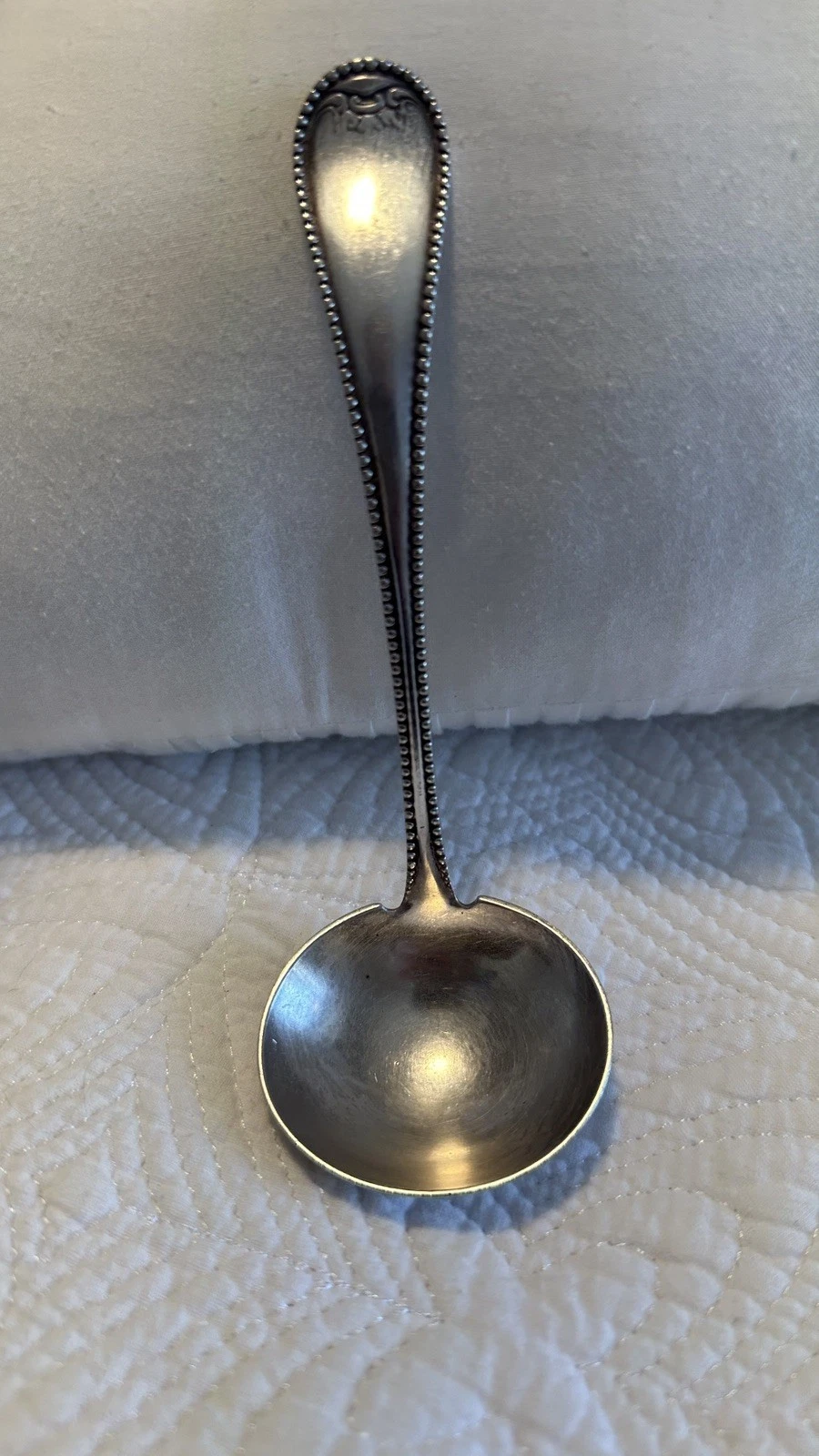 Antique silver-plated gravy or sauce ladle from late 19th early 20th century.
Opens in a new window
