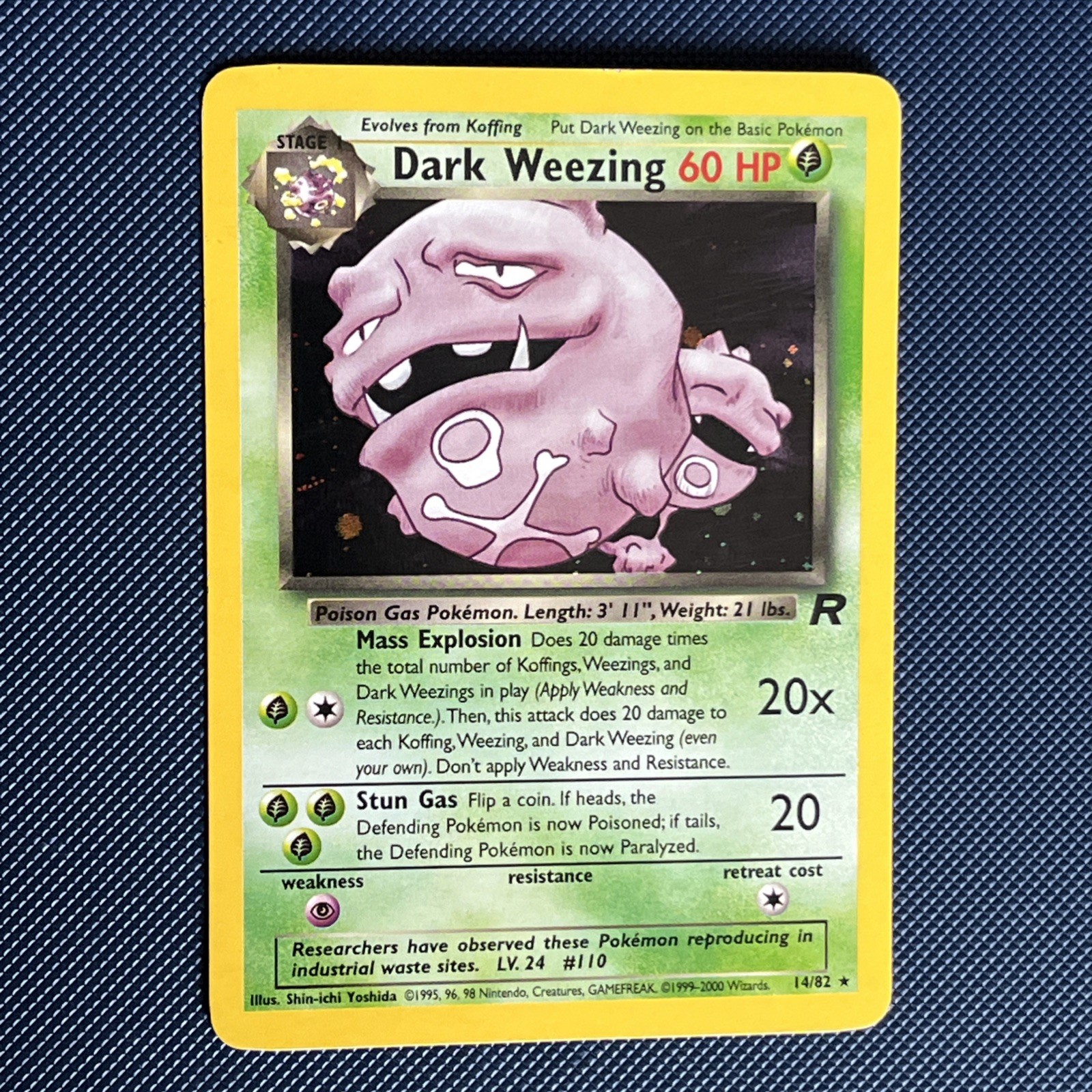 Pokemon TCG Team Rocket Set Dark Weezing Holo 14/82 LP