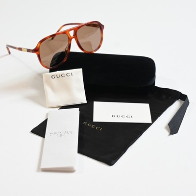 Gucci GG1156S 003 Mens Authentic Sunglasses Havana/Brown 