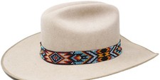 1-1/8" Western Handmade Beaded Southwest Rodeo Stretchy Hat Band Hat Band
