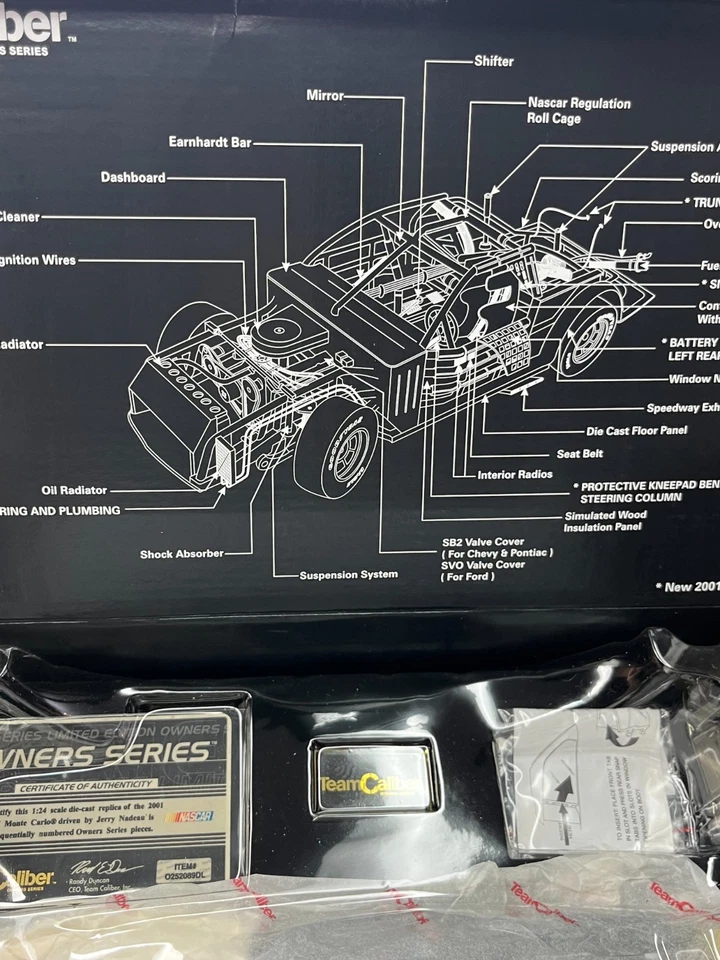 EQUIPO CALIBRE 1/24 Jerry NADEAU #25 DELPHI DIE-CAST NASCAR SERIE PROPIETARIO Foto 2 de 4