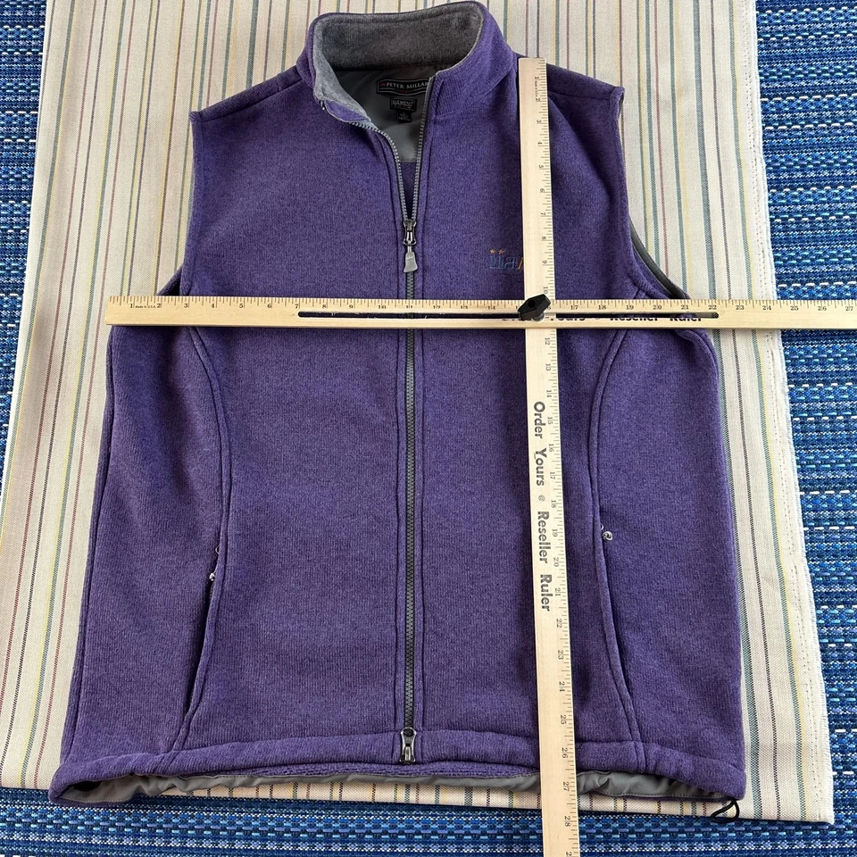 Peter Millar 背心男式大号紫色 Element4 Warmth 全拉链羊毛高尔夫 — 第 4/4 张图片