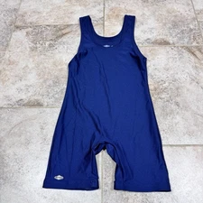 MATMAN Wrestling Co. Singlet Adult Mens Medium Blue Stretch USA