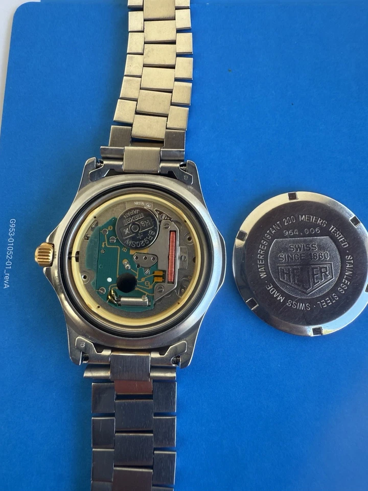 Reloj TAG Heuer 38 mm bicolor para hombre - 200 m - ETA 955.114 - como nuevo - reparado recientemente Foto 4 de 4