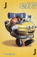 RARE MODERN "Elfi on a Yellow Background (Camper)" JOKER Play Card #21