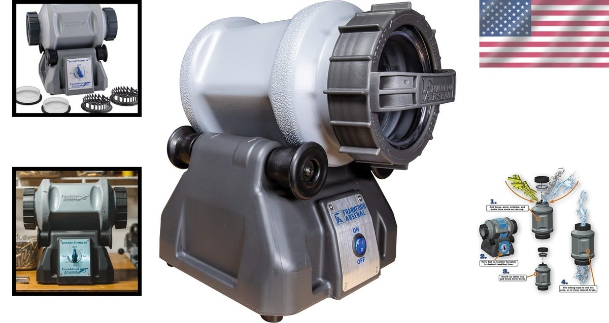 Frankford Arsenal 230v Rotary Tumbler Lite - Efficient Brass