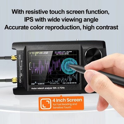Advanced 4inch Antenna Analyzer 50KHz 2 7GHz with User Friendly Design