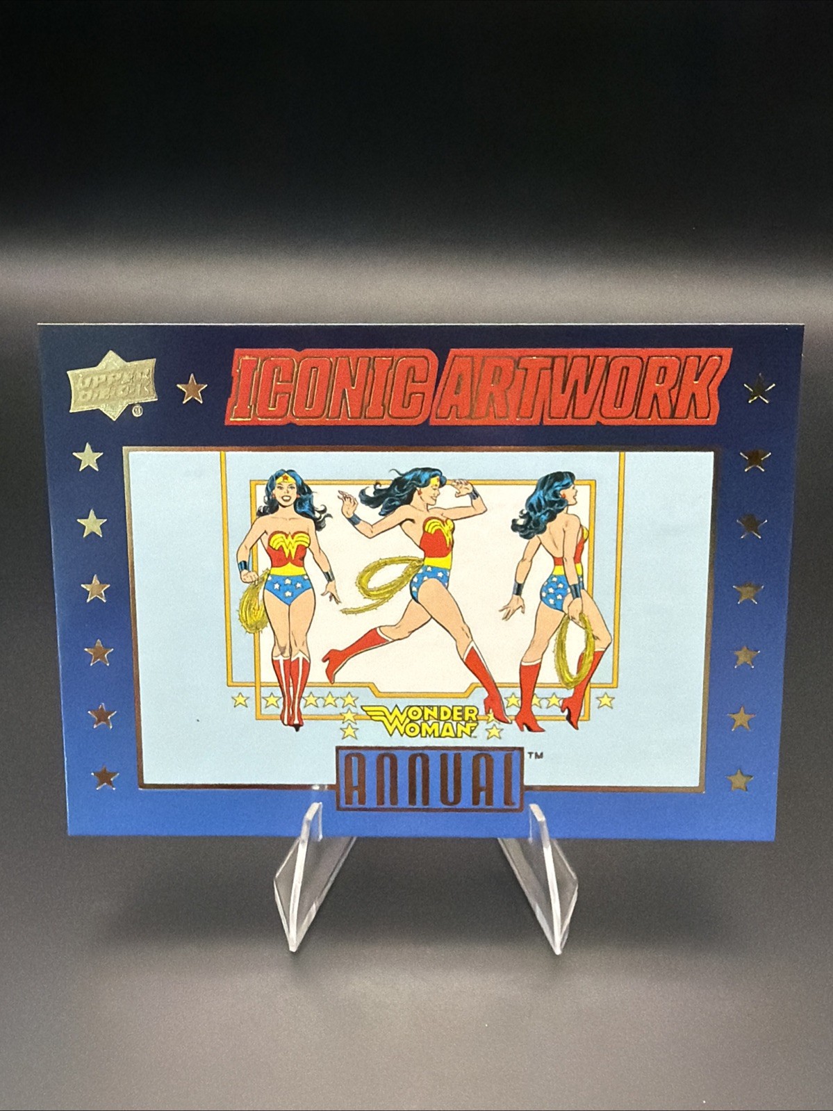 Wonder Woman #IC-3 2024 Upper Deck DC Annual Iconic Artwork trading card — raw and PSA graded price guide