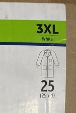3XL WHITE LAB COAT By HALYARD #10157 3X-LARGE, WHITE, 1 Each.