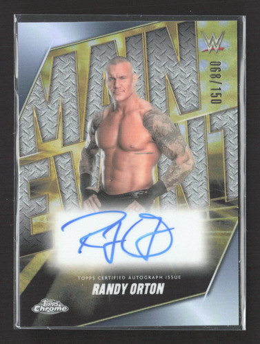 Randy Orton [Refractor] #MEA-RDY 2025 Topps Chrome WWE Main Event Autograph card