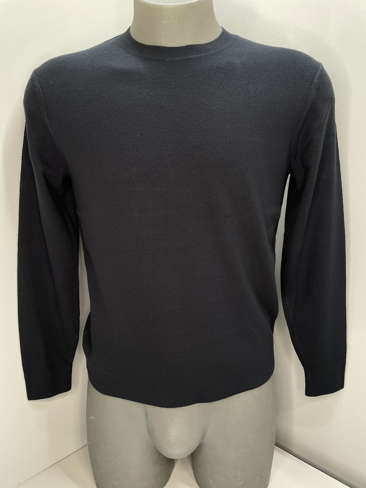 Theory Mens Riland Sweater Dark Eclipse Size S Light Bilen Crewneck Long Sleeve