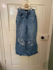 ASOS Design Petite Ripped Baggy Jeans - Oversized Jeans Waist 24 Leg 26