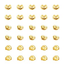 30Pcs Earring Backs for Studs, 18K Gold Butterfly Shape Ear Backings Replacem...
