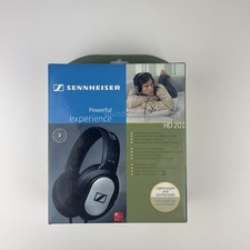 SENNHEISER HD201 HD 201 WIRED HEADPHONES STEREO OVER THE EAR CUP 3.5MM BLACK