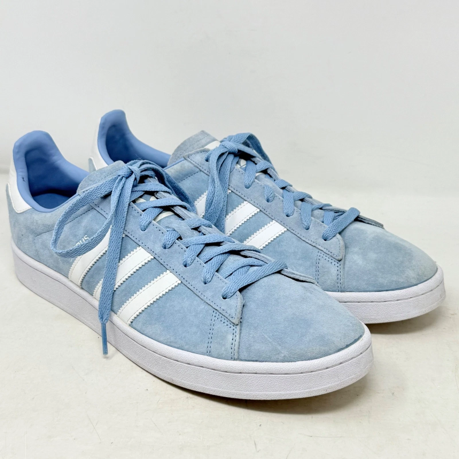 Sneakers Adidas Campus da uomo in camoscio taglia 13 5 blu cenere e bianco 2017
