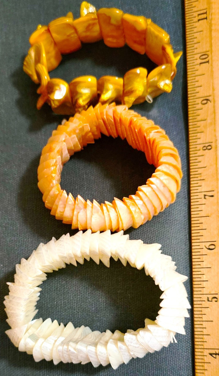 Cool 3pc Shell Styled Stretch Bracelets + Extra - image 6