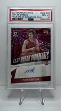 2024 Donruss Optic Fast Break Signature Pink Matas Buzelis 1/25 PSA 10 BOOKEND🔥