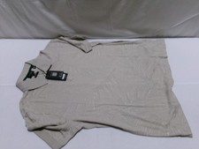 L60 TED BAKER Leaf Print Polo Golf Shirt Beige Mens Size Medium Ted 3 