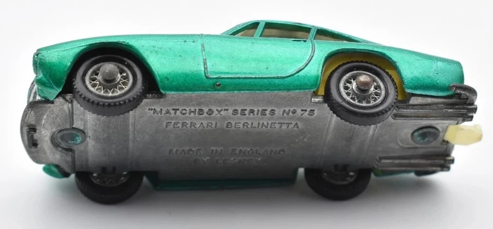 Matchbox 1-75 Regular Wheels #75 Ferrari Berlinetta verde. Inghilterra Lesney - Immagine 4 di 4